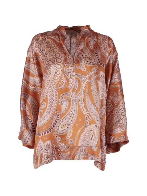 Antonelli paisley-pattern silk blouse