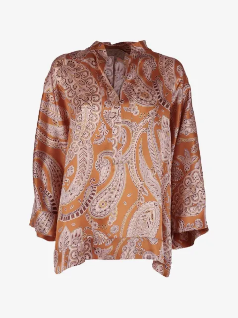 Antonelli paisley-pattern silk blouse