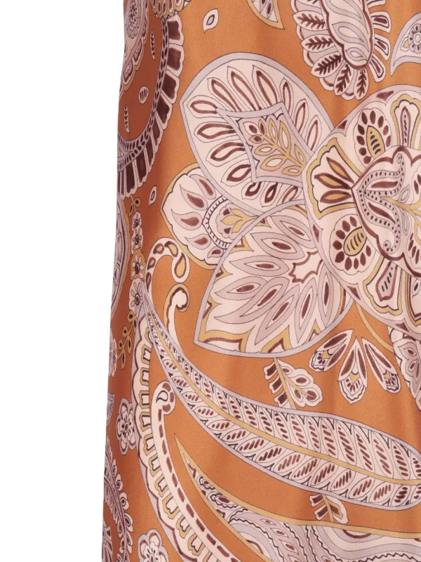 orange paisley maxi dress Scarlett Paisley Maxi
