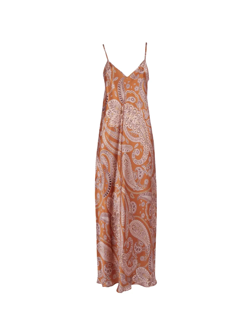 Antonelli paisley-pattern silk maxi dress - Arancione