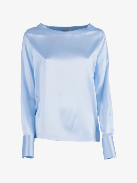 Mazzarelli blusa manga larga con acabado satinado