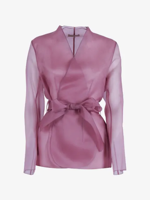 Antonelli sheer belted jacket