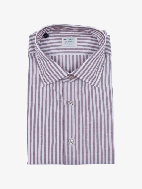 Mazzarelli camisa slim con motivo de rayas