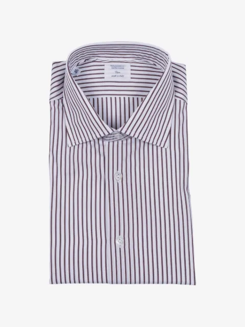 Mazzarelli striped-pattern slim-fit shirt
