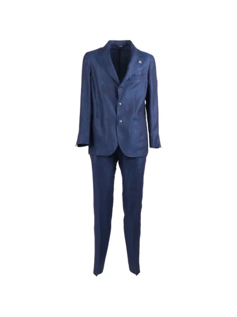 Tombolini Zero Gravity single-breasted linen suit