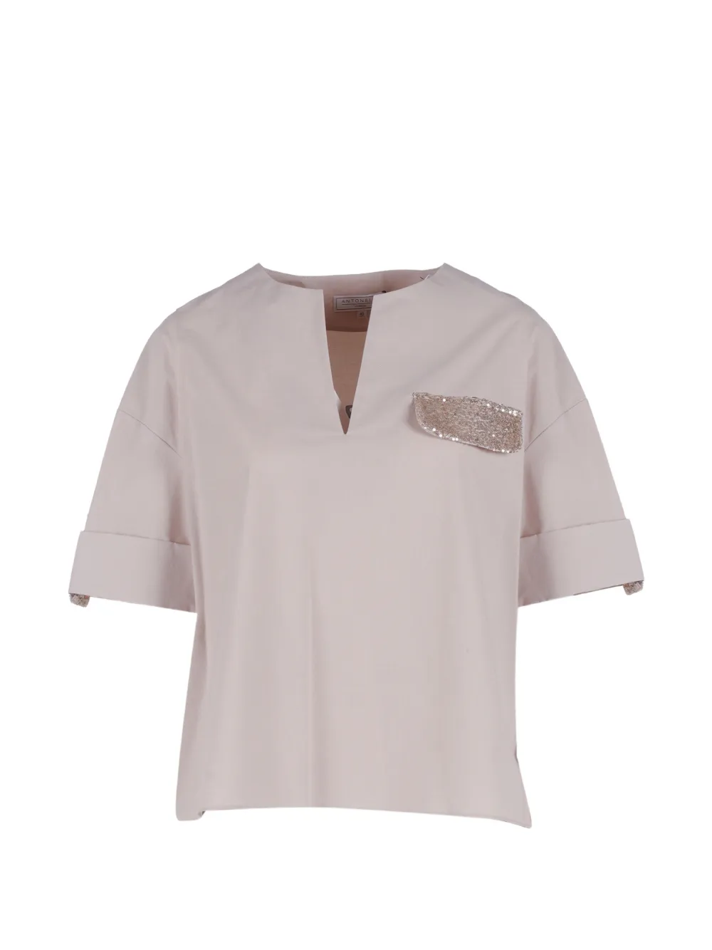 Antonelli V-neck blouse - Toni neutri