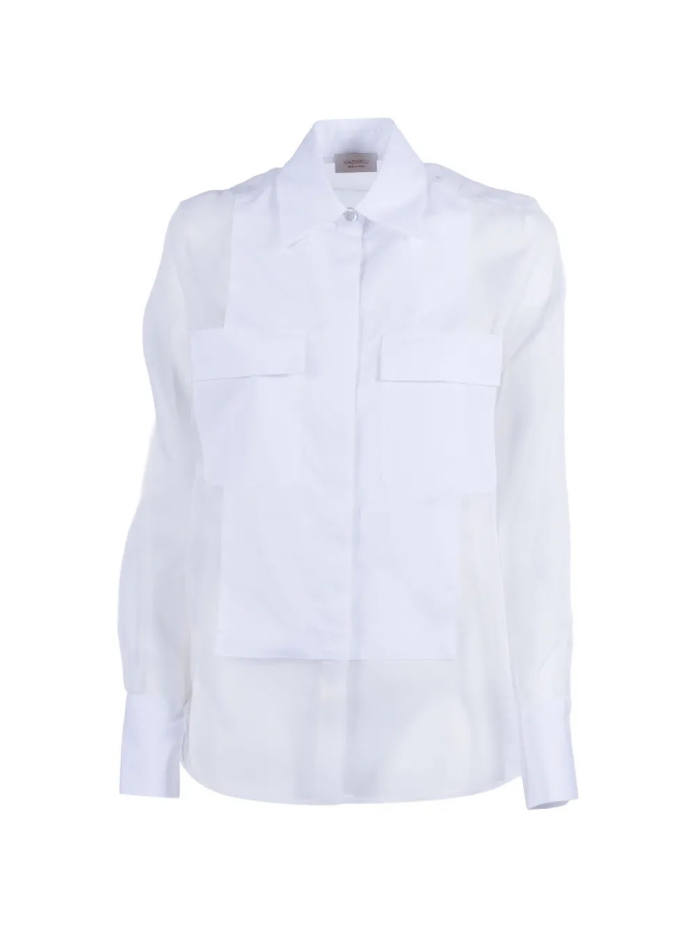 Mazzarelli Josephine Panelled Shirt In White