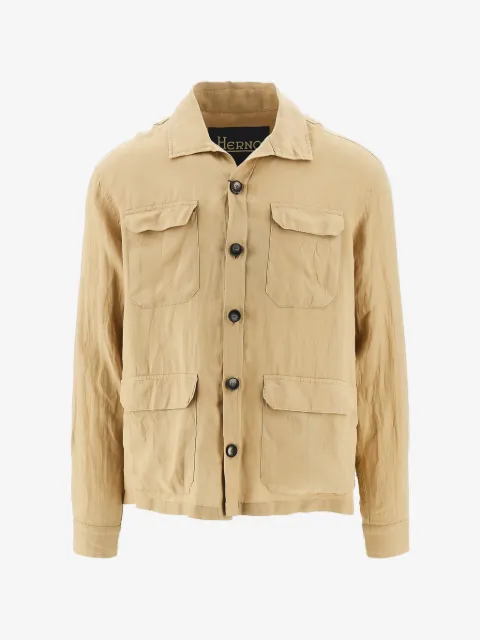 Herno linen shirt jacket