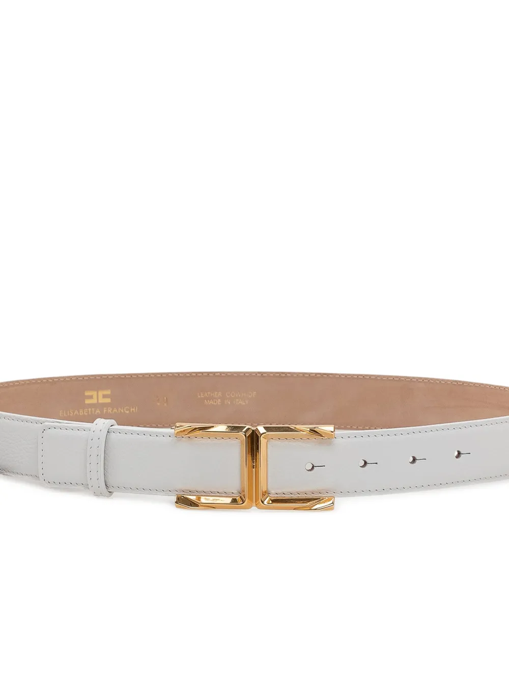 Elisabetta Franchi Leren riem Grijs