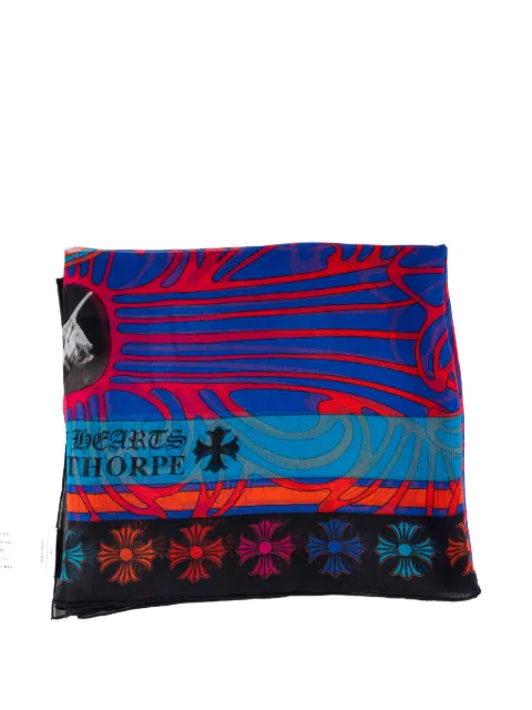 Chrome Hearts graphic-print scarf