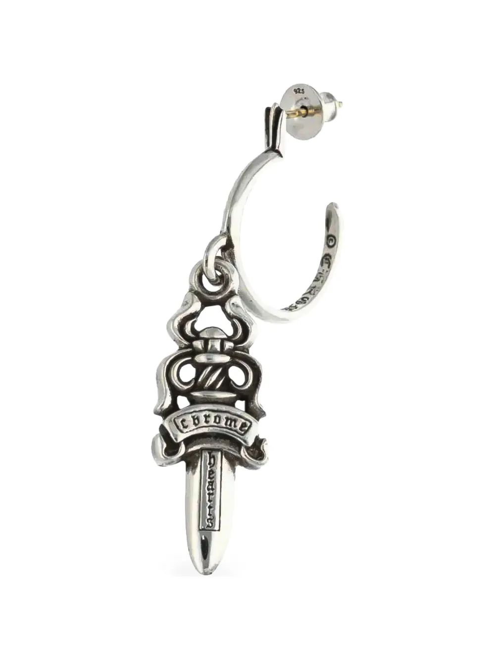 Chrome Hearts dagger-pendant earring - Silver