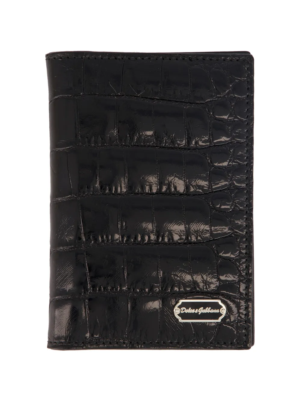 Dolce & Gabbana logo-plaque card holder - Nero