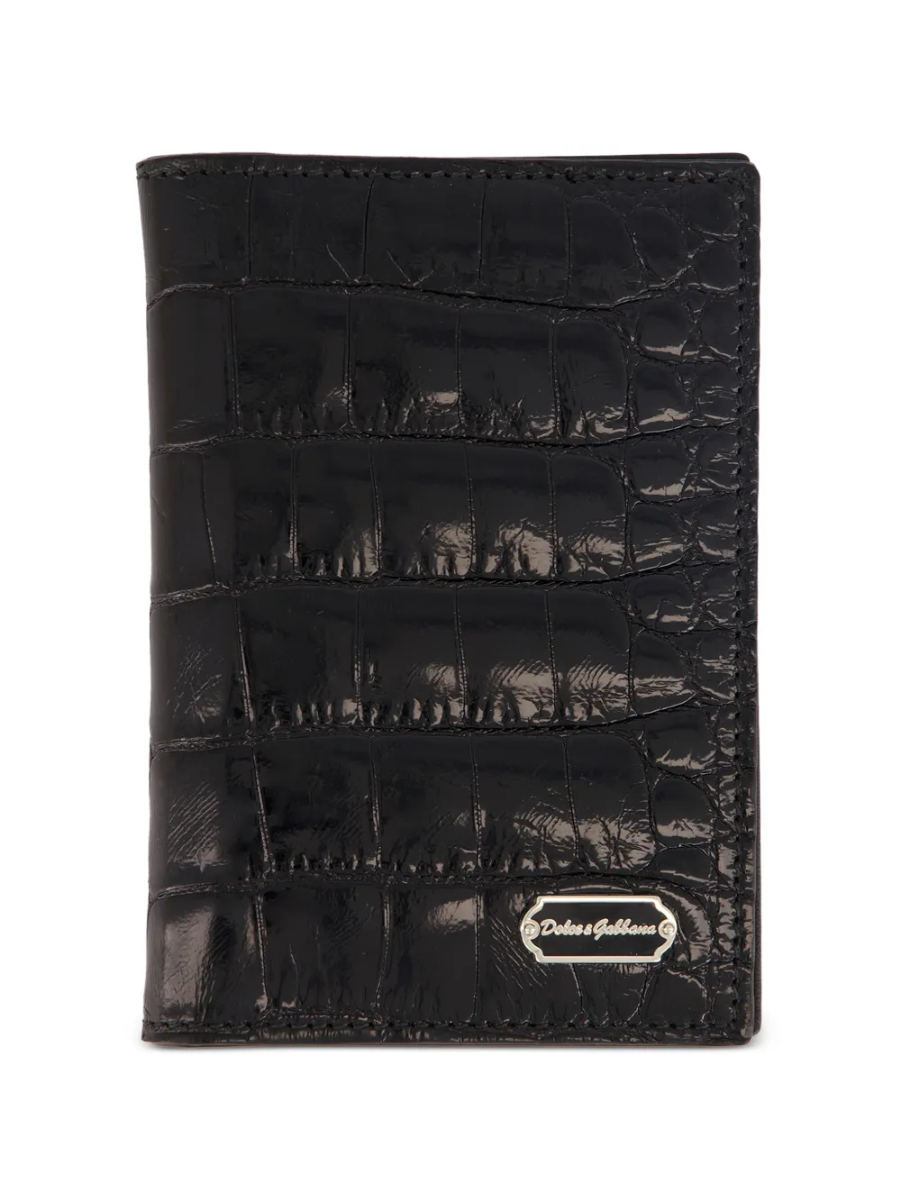 Dolce & Gabbana logo-plaque card holder - Nero