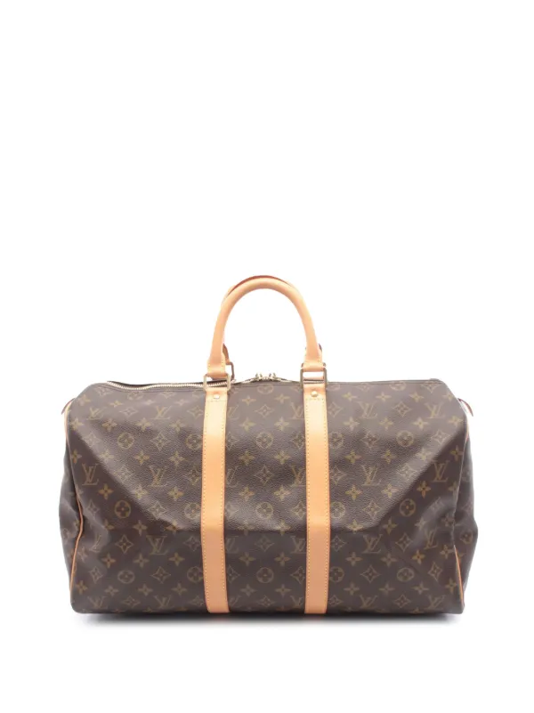 Louis Vuitton Pre-owned 2001 Monogram Keepall 45 Travel Bag in Brown