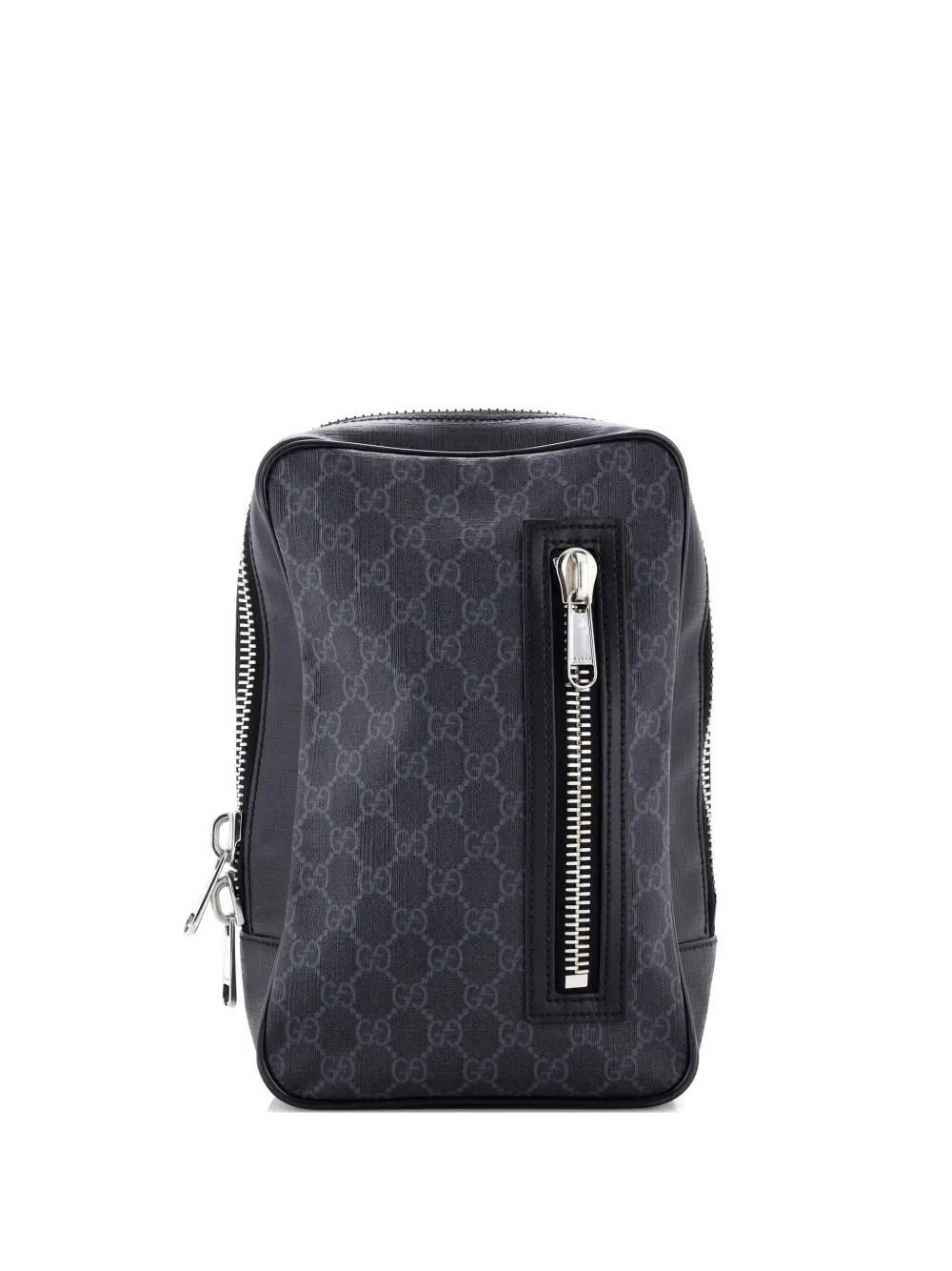 Gucci Pre-Owned Soft Zip Sling Bag GG Coated Canvas Small crossbody bag - Nero