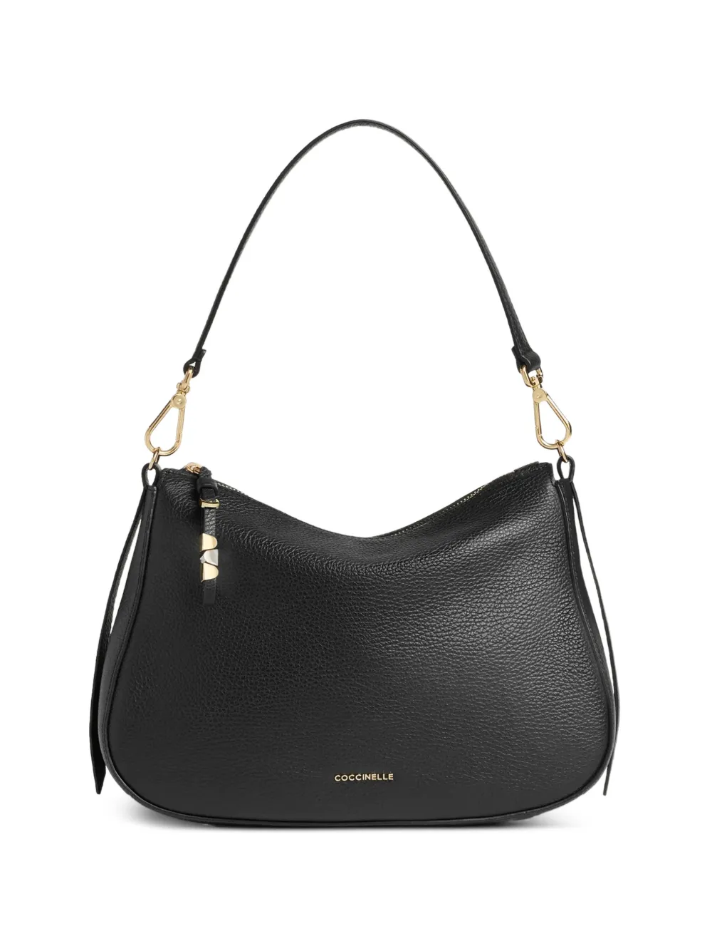 Coccinelle small Nory zip leather shoulder bag - Nero