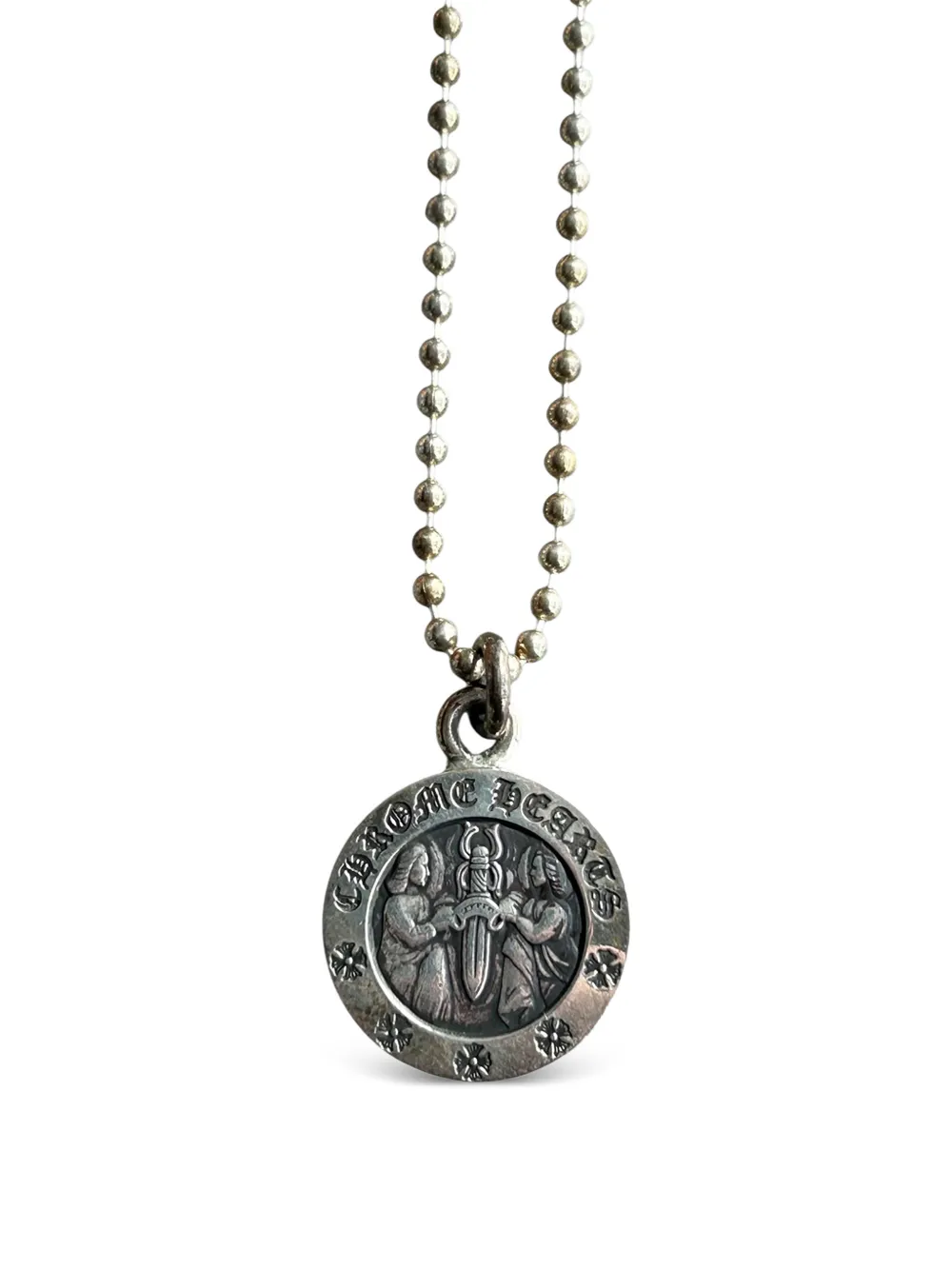 Chrome Hearts Collana con medaglione - Argento