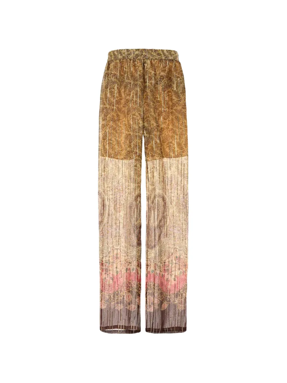 Valentino Garavani printed palazzo pants - Marrone