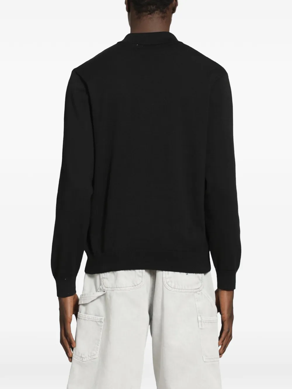 Carhartt WIP Madison poloshirt met lange mouwen Zwart