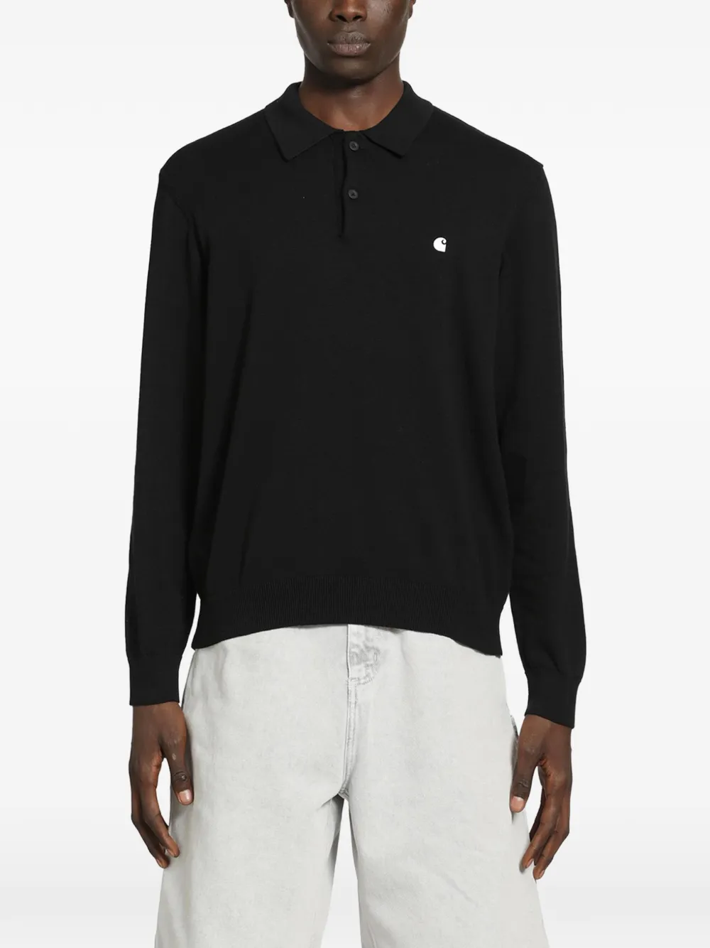 Carhartt WIP Madison long-sleeve polo shirt - Schwarz