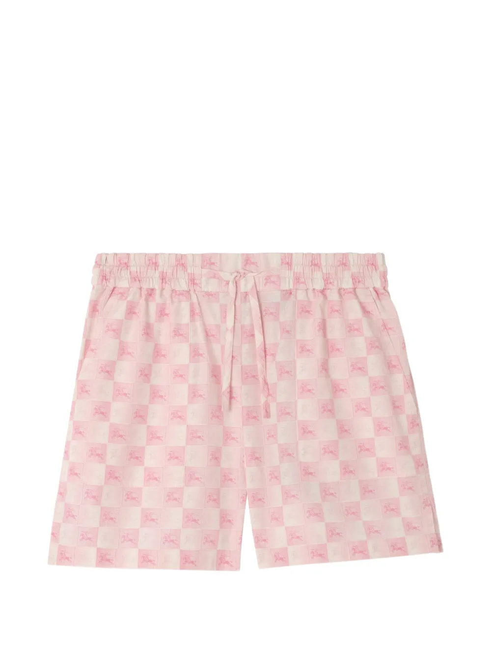 Burberry EKD checkerboard​ cotton poplin shorts - Rosa