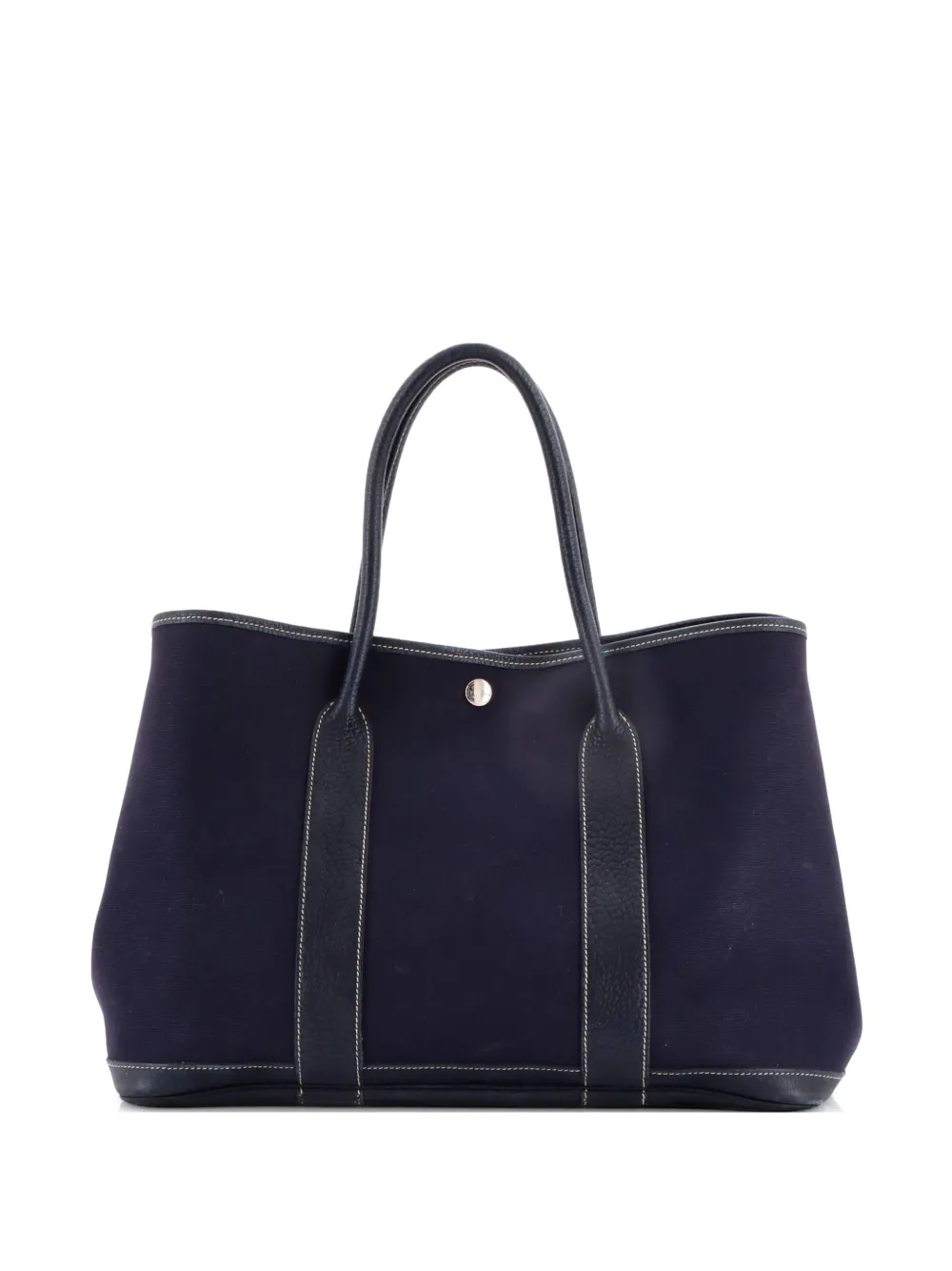Hermès Pre-Owned Garden Party Toile and Leather 36 tote bag - Blu
