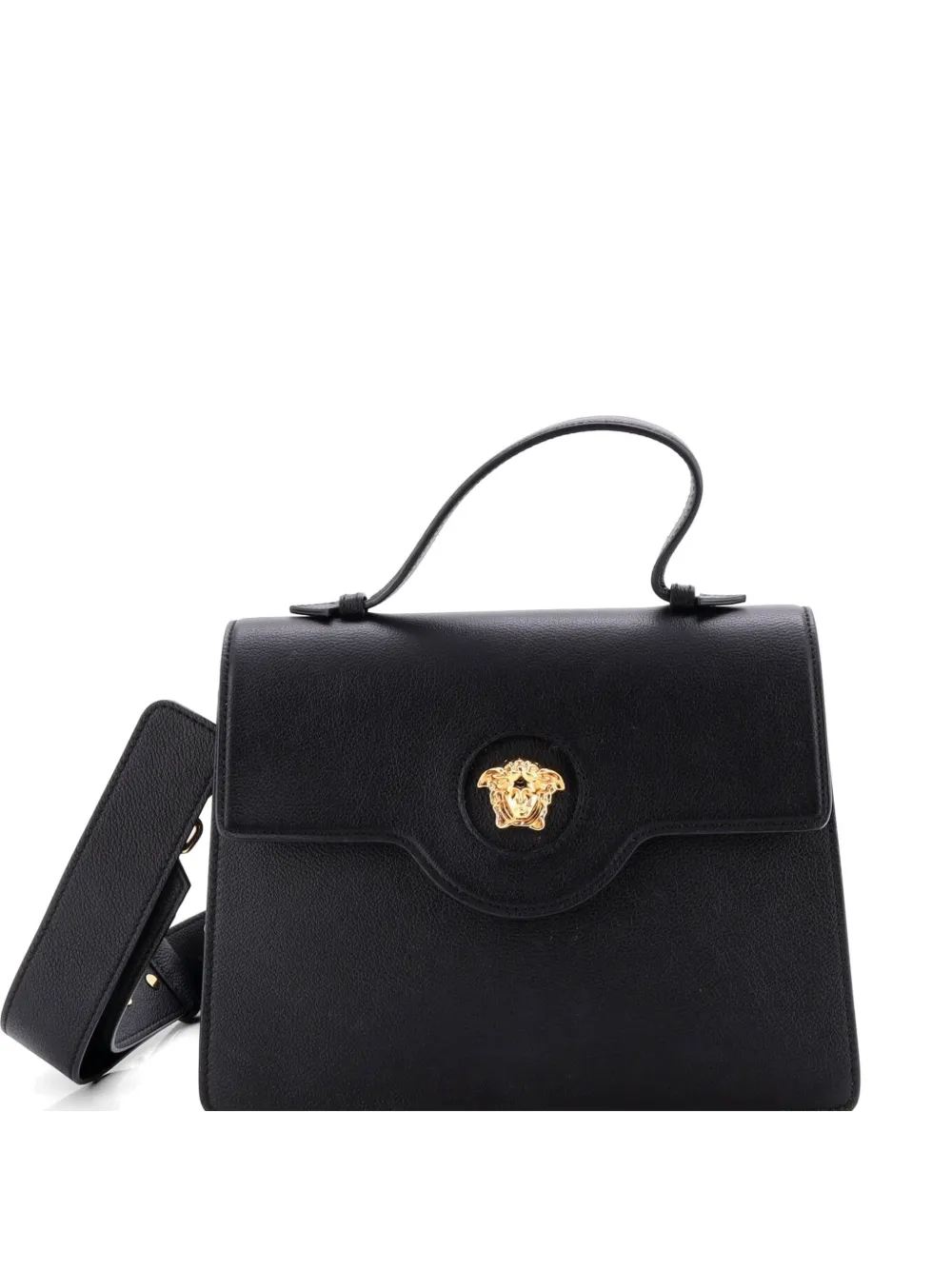 Versace Pre-Owned La Medusa Top Handle Tote Bag Leather shoulder bag - Nero