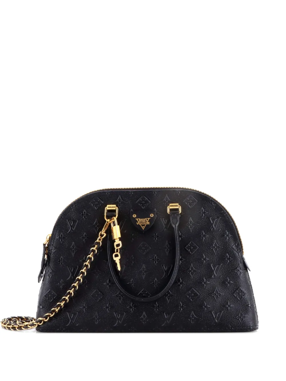 Louis Vuitton Pre-Owned Moon Alma Bag Embossed Monogram Midnight Canvas satchel - Nero