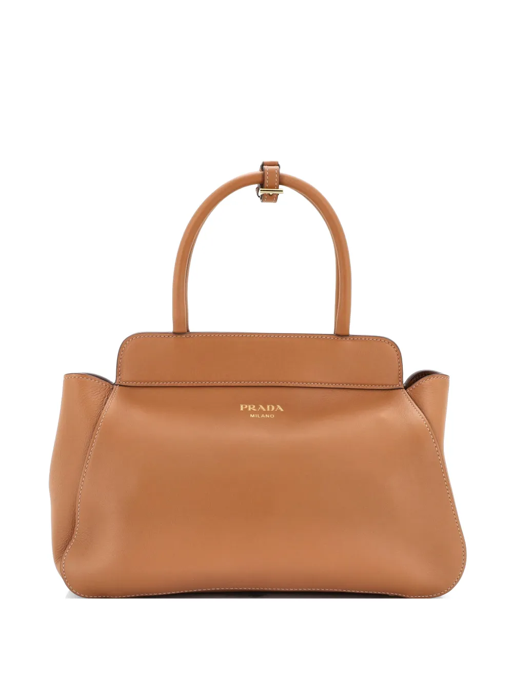 Prada Pre-Owned Frame Soft Grain Leather Medium tote bag - Brown