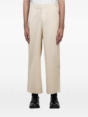 Jil Sander Cotton Blend Poplin Trousers | Neutrals | FARFETCH