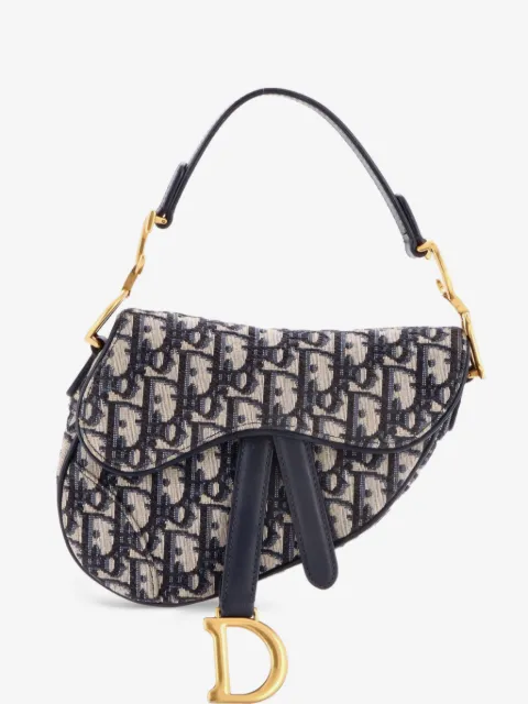 Christian Dior Pre-Owned sac porté épaule Saddle Handbag Oblique Canvas Mini