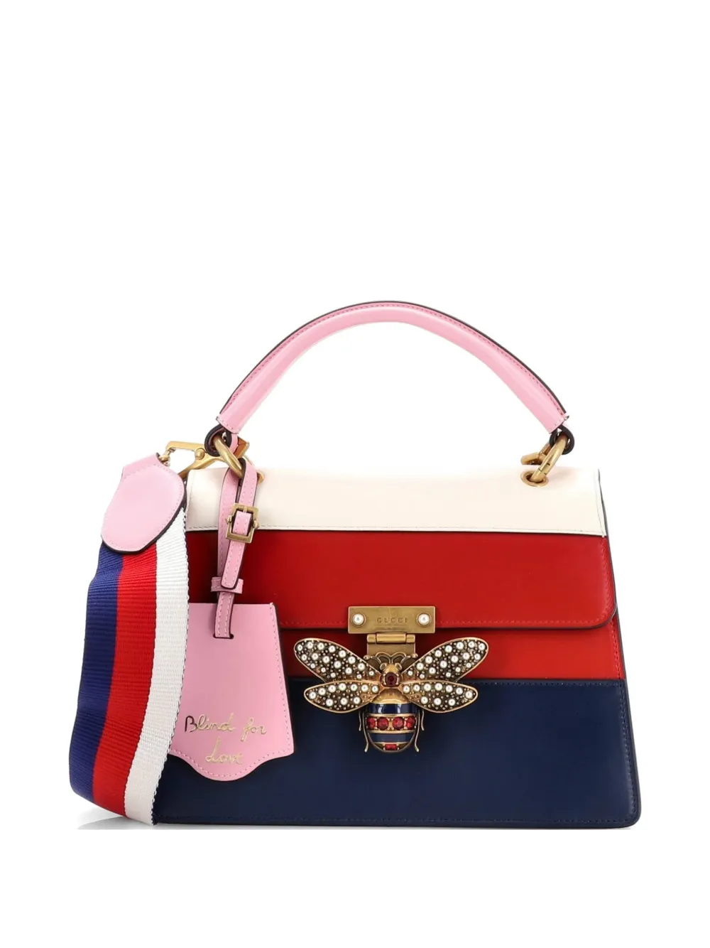 Gucci Pre-Owned Queen Margaret Top Handle Bag Colorblock Leather Small satchel - Multicolore