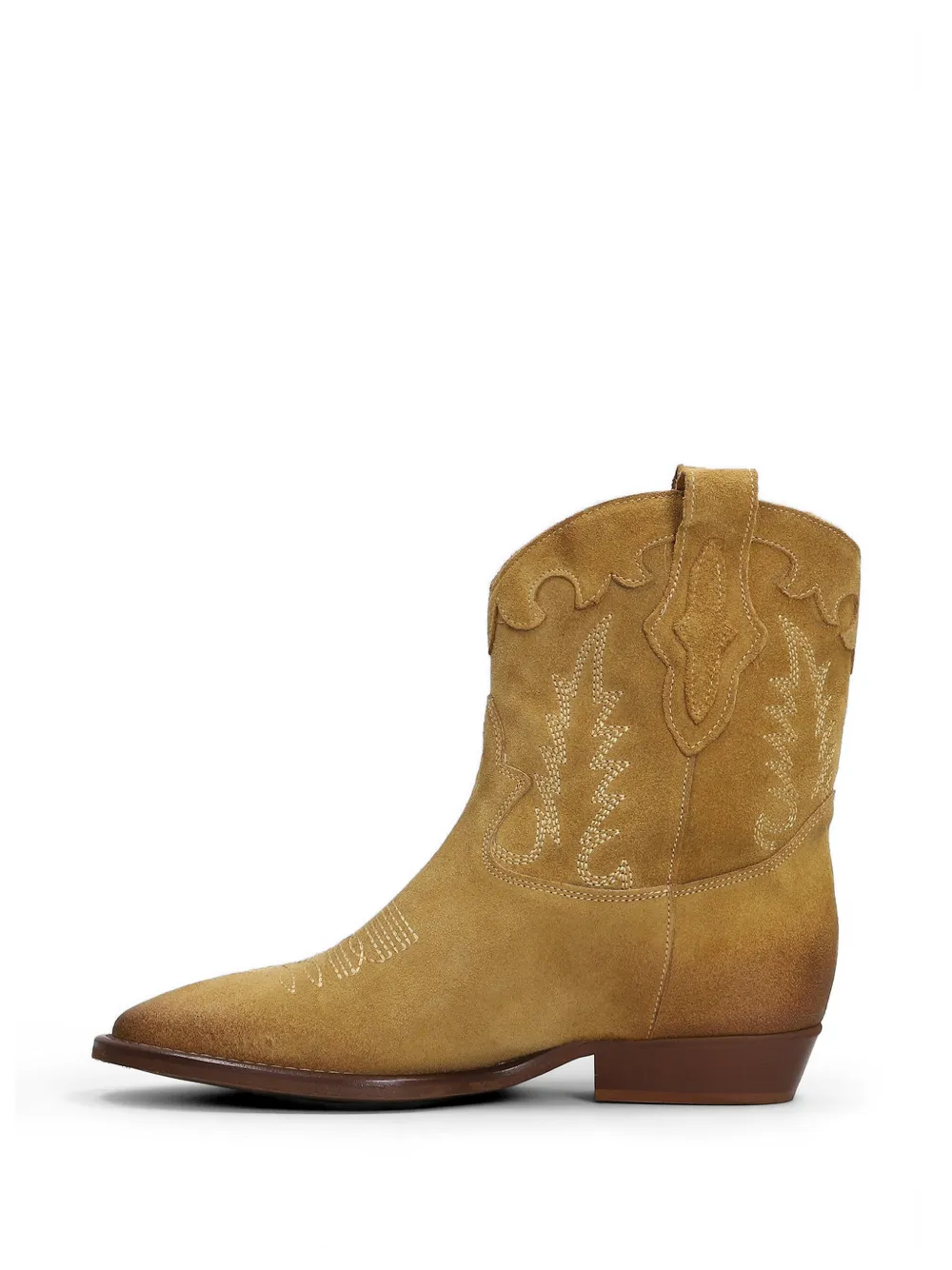 Gisel Moire Malawi embroidered-details suede boots Bruin