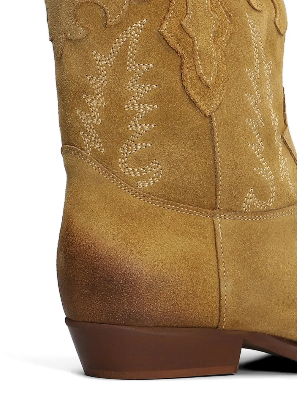Gisel Moire Malawi embroidered-details suede boots Bruin