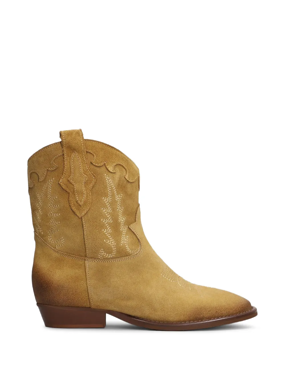 Gisel Moire Malawi embroidered-details suede boots Bruin