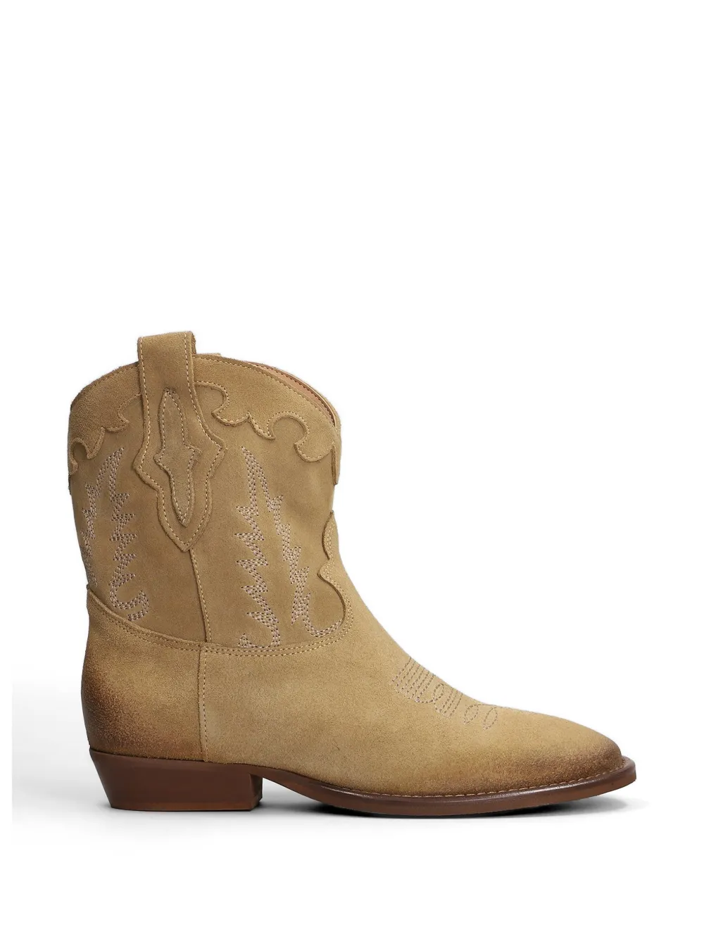 Gisel Moire Malawi Desert suede texan ankle boots - Toni neutri