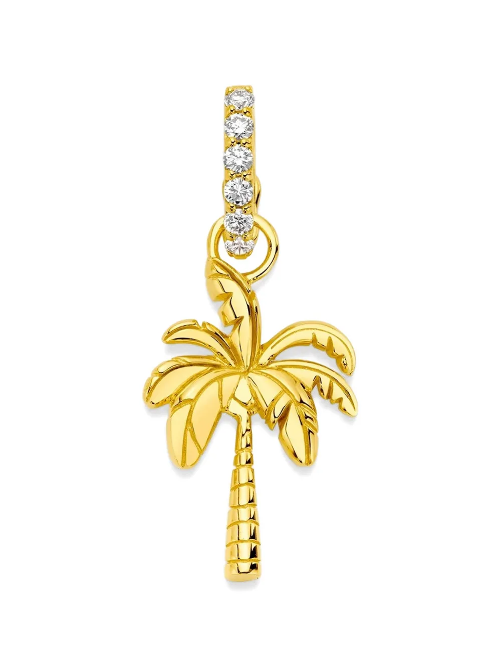BUDDHA MAMA palm tree diamond pendant - Oro