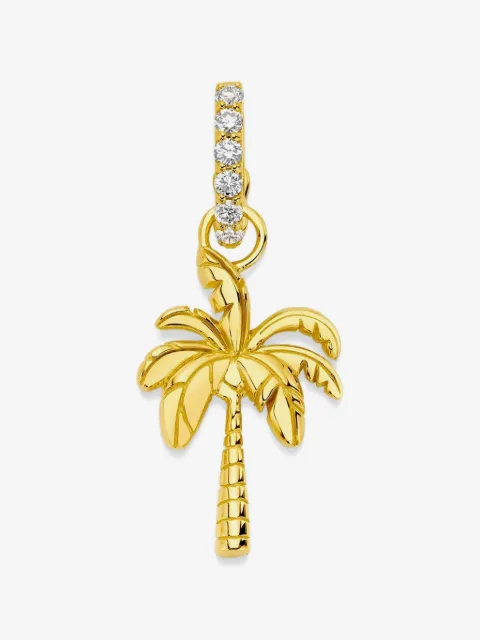 BUDDHA MAMA palm tree diamond pendant
