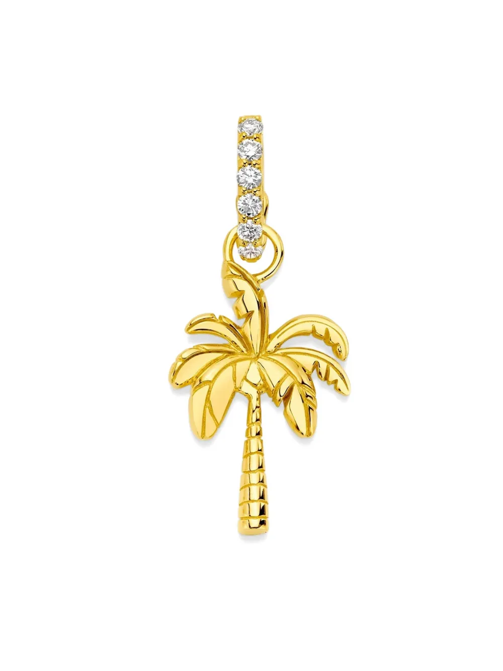  Buddha Mama Palm Tree Diamond Pendant - Gold 