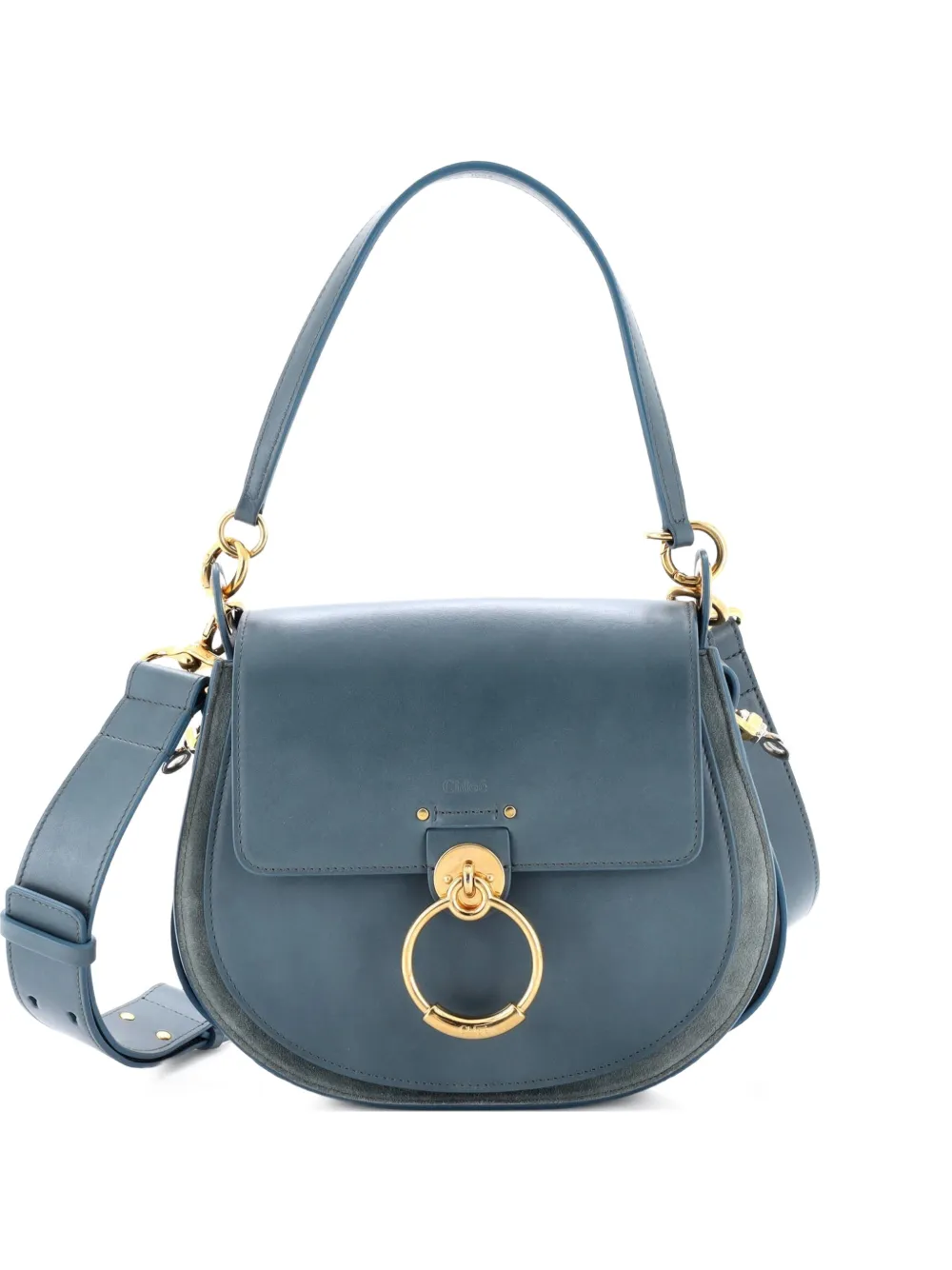Chloé Pre-Owned Tess Bag Leather Large crossbody bag - Blu