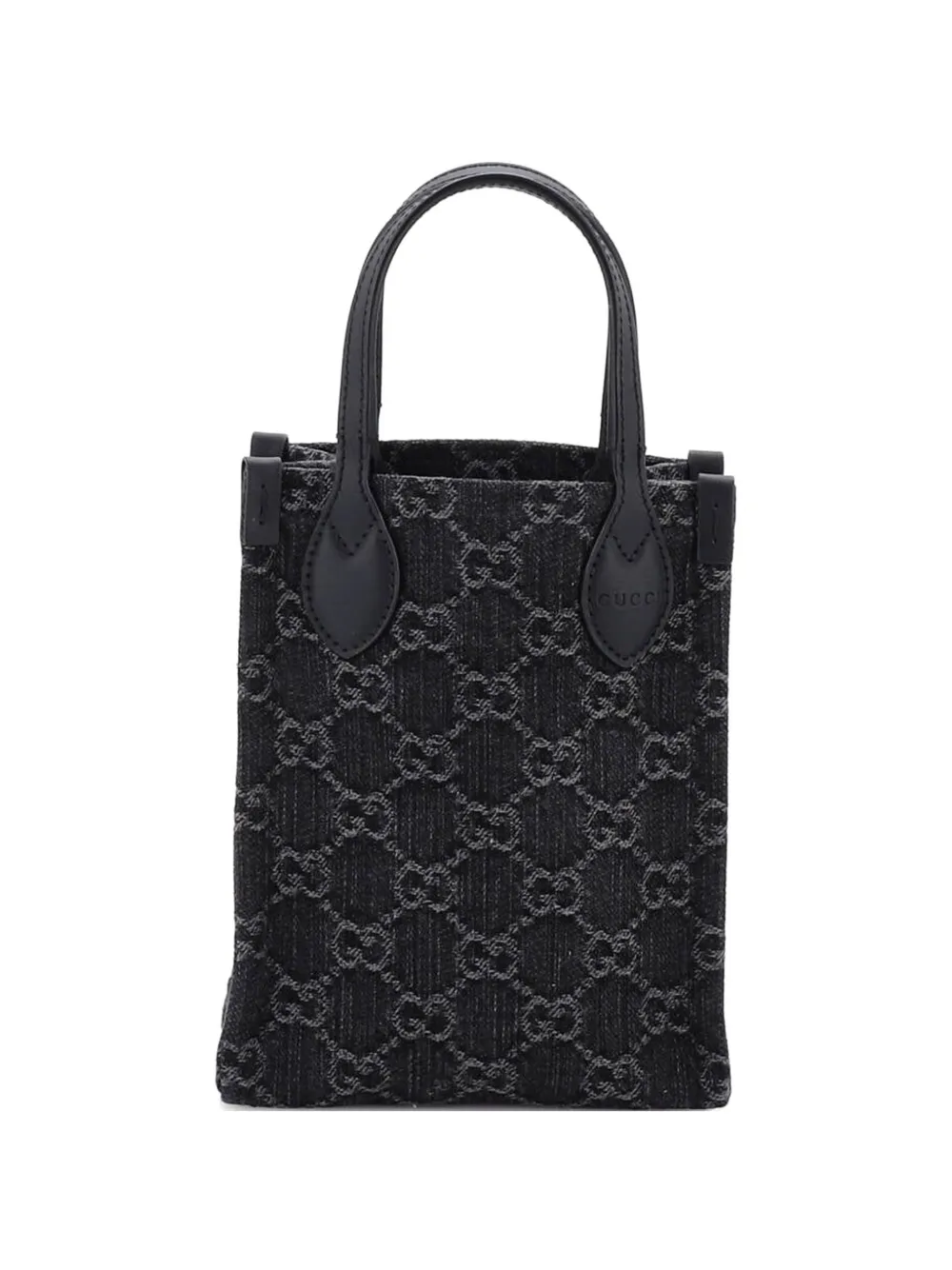 Gucci Pre-Owned Vertical GG Denim Mini tote bag - Nero