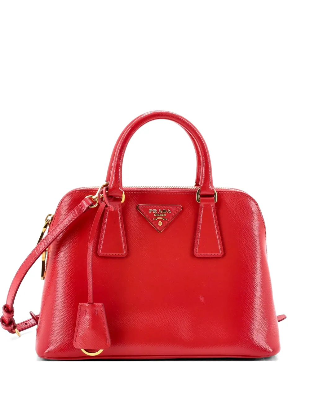 Prada Pre-Owned Promenade Bag Vernice Saffiano Leather Small satchel - Rosa