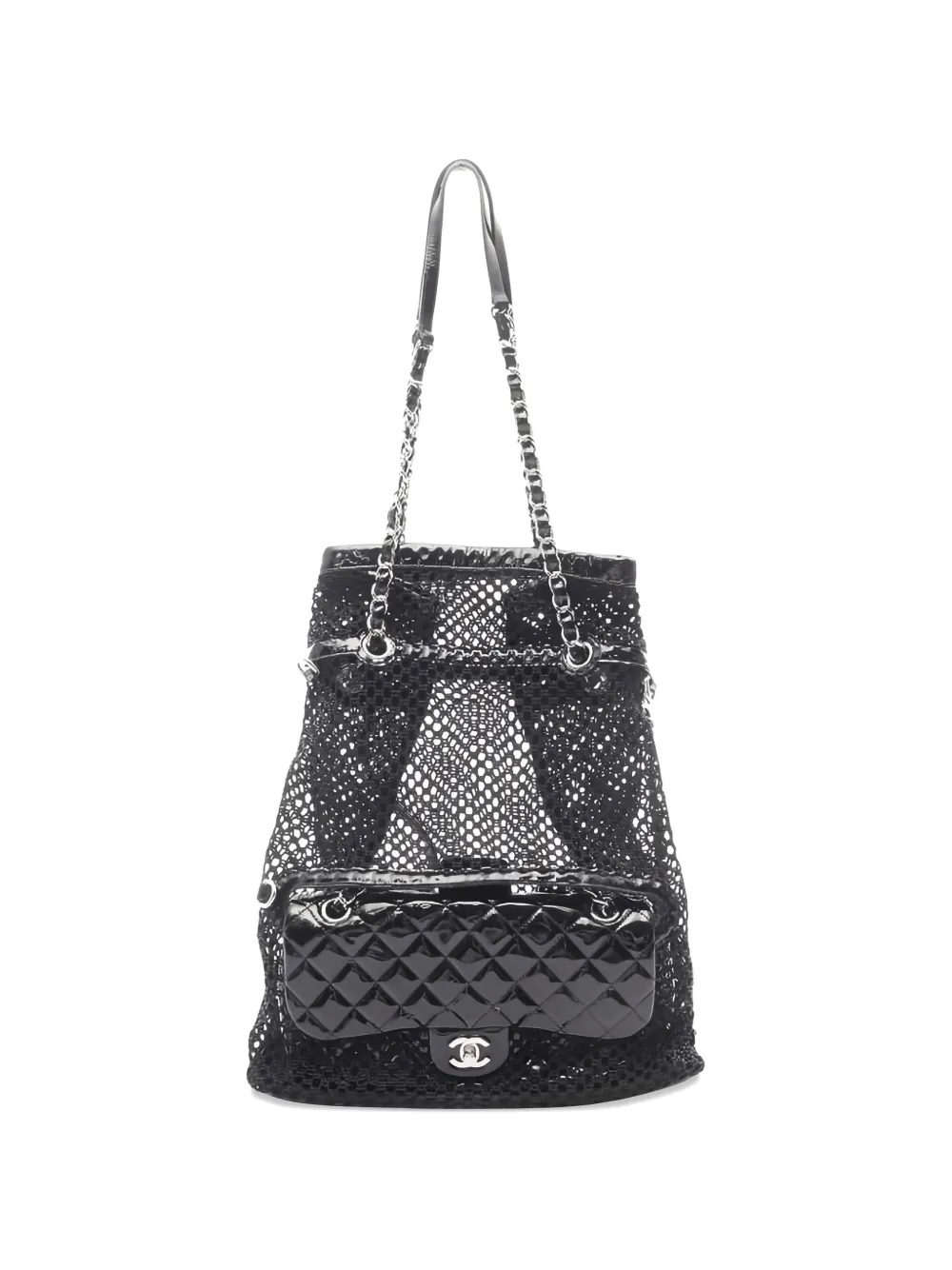 CHANEL Pre-Owned Borsa a spalla matelassé con catena 2010 - Nero