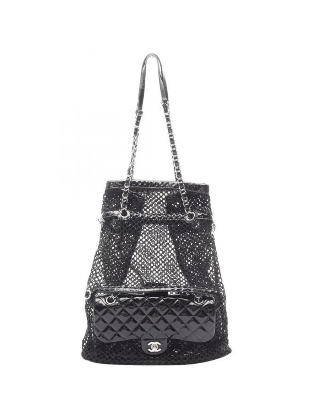 CHANEL Pre-Owned Borsa a spalla matelassé con catena 2010 - Nero