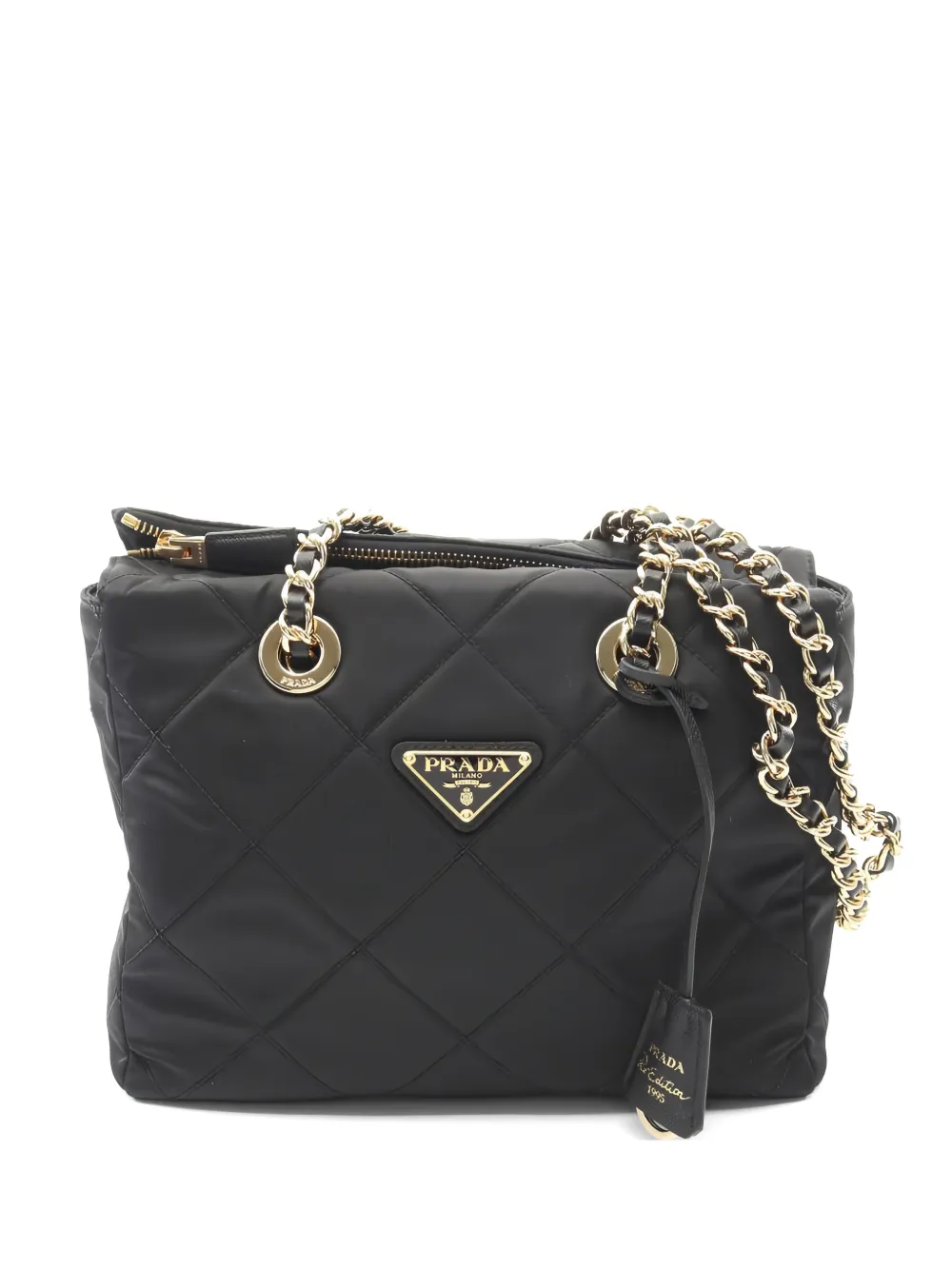 Prada Pre-Owned 2020s Re-Edition 1995 chain-strap shoulder bag - Nero