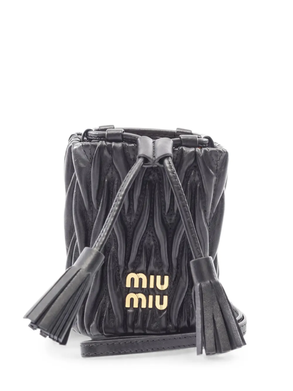 Miu Miu Pre-Owned Borsa a spalla in pelle matelassé anni 2020 - Nero