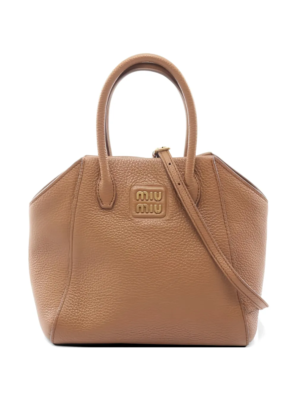 Miu Miu Pre-Owned 2010s leather two-way tote bag - Marrone