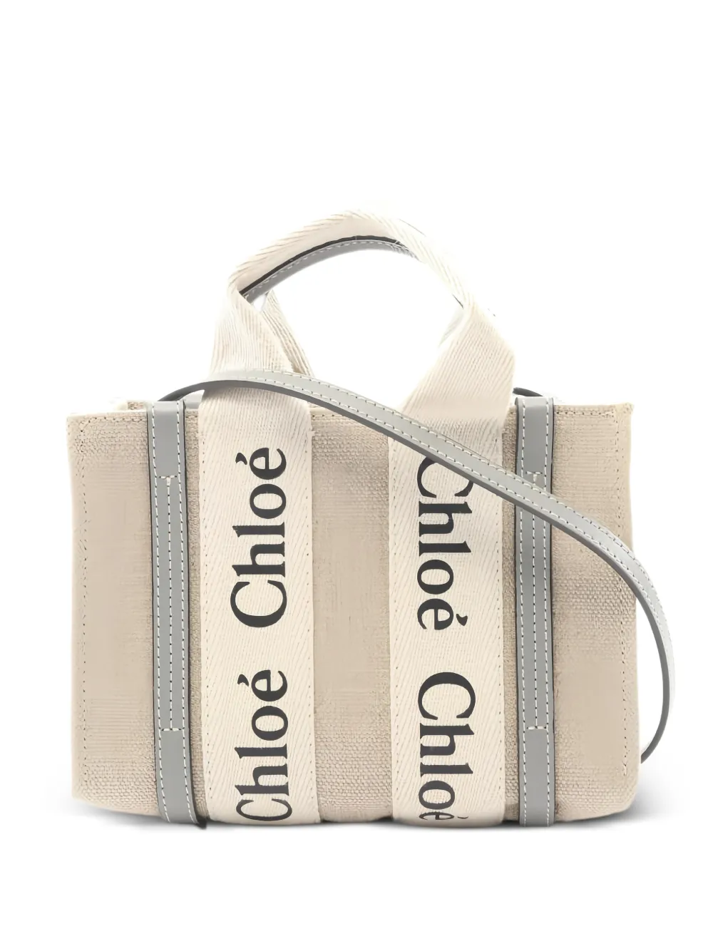 Chloé Pre-Owned 2010s mini Woody two-way tote bag - Toni neutri