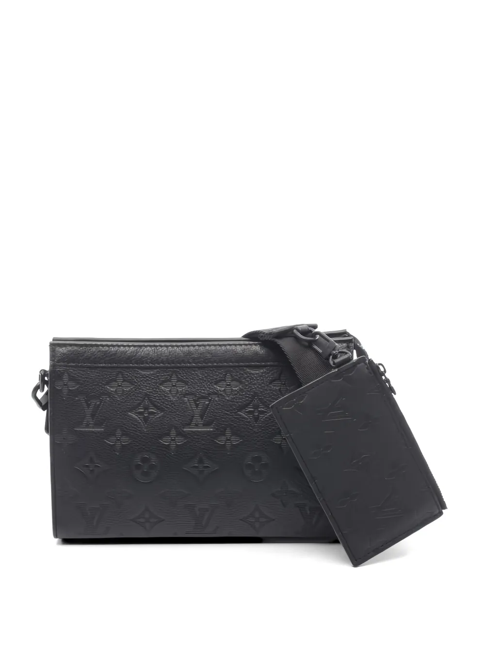 Louis Vuitton Pre-Owned Gaston Wearable monogram embossed leather shoulder bag - Black