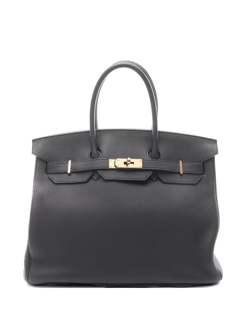 Hermès Pre-Owned 2020 35 Birkin leather tote bag - Nero